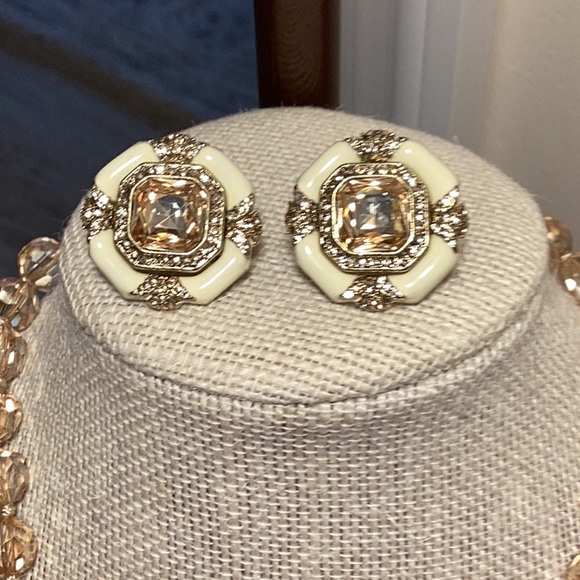 Heidi Daus Necklace Earring Set.  Pierced Earrings. - Picture 13 of 16